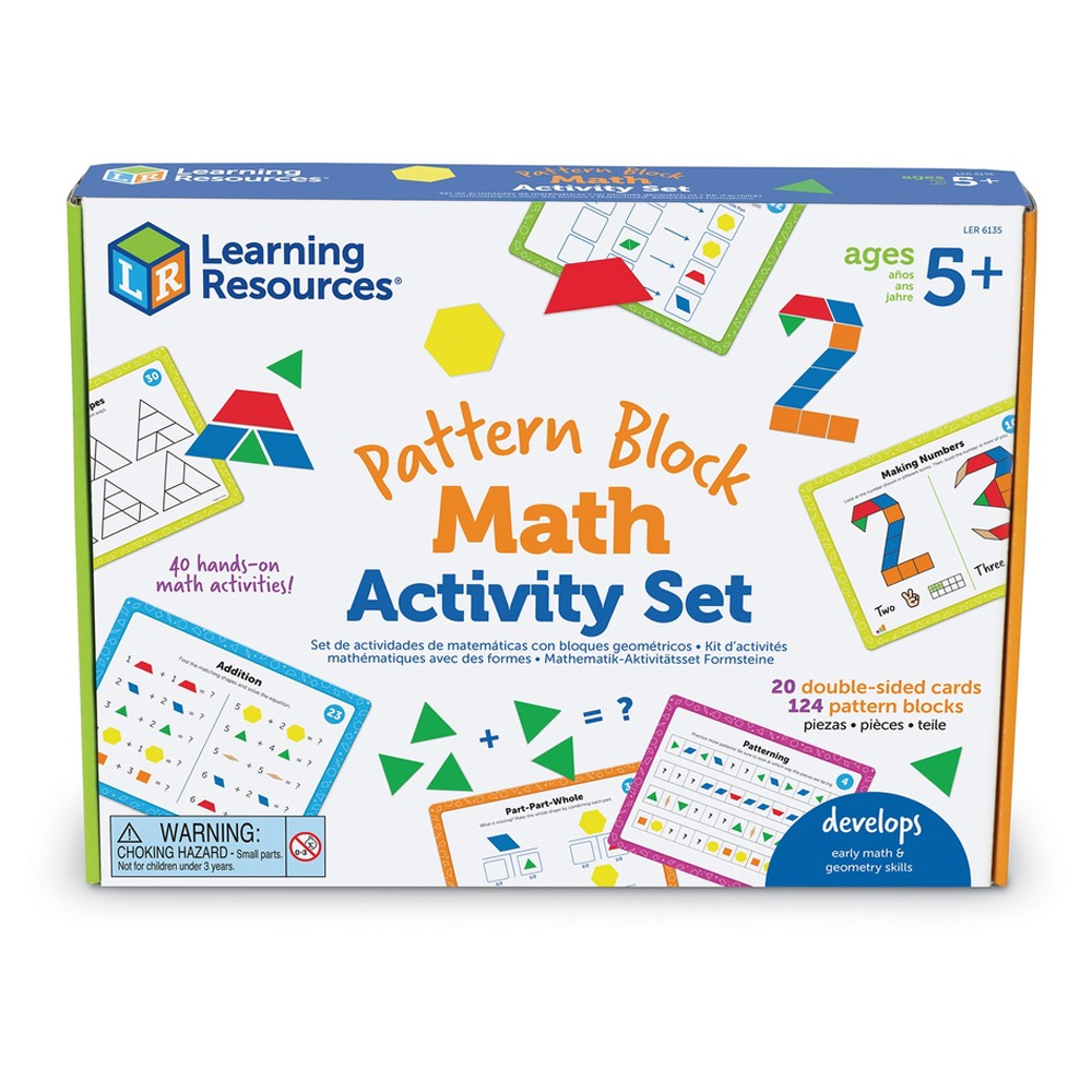 Pattern Block Math Activity Set LEARNING RESOURCES LER6135